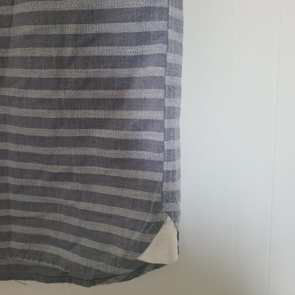 NWT Men's Minimum Blue Striped Button Down Collard Shirt - Size Small - Picture 6 of 7